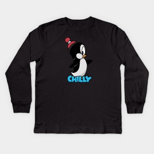 Cartoon Penguin Kids Long Sleeve T-Shirt